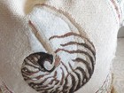 Gorgeous Petit Point Victorian Striped Shell Nautical  Needlepoint Pillow  3