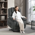 Homcom Power Lift Recliner Chair With Massage And Heat  For Elderly  Gray