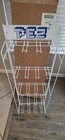 Pez White Metal Wire Retail Display Rack With Header Sign