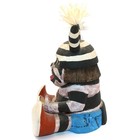 Vintage Signed Neil David Sr  Hopi Koshare Clown Kachina Wood Carving 5 5   