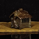 Chinese Antique Bronze Handheld Tree House Incense Burner Statue Ornament