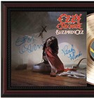 Ozzy Blizzard Of Ozz Framed Cherry Wood Reproduction Signature Lp Record Display
