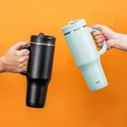 Zak Designs Harmony 2-in-1 Coffee Tumbler For Travel Or At 40oz  Ebony Black 