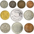 10 Sweden Coins   Swedish Currency Collection   1 2 5 25 50 Ore 1 5 10 Kronor