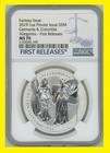 2019 1 Oz Silver Allegories Germania   Columbia Medal Ngc Ms70 First Releases