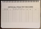 Poultry Chicken Gamefowl Gallos Breeders Log 30 Pages  Waterproof  5 Pack 