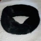 60s Christian Dior Chapeaux Black Mink Neck Wrap Warmer Scarf Replacement Collar
