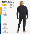 100  Merino Wool Base Layer Men Set - Thermal Underwear For Men