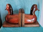 Vintage Duck Decoy Bookends By Bundy And Co   Il  Well Known Decorative Carver