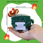 Emotional Support Dumpster Fire Ornament - Handmade Small Crochet Plush