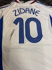 Zinedine Zidane Signed France World Cup 2006 Auto Jersey W coa Matching Holo   