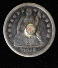 1855 Love Token Engraved B W  Border Design Silver Liberty Seated Dime 10c