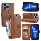 Zipper Wallet Leather Case For Iphone 17 14 15 16 Plus 13 12 Mini 11 Flip Cover