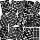 410  Reusable Henna Tattoo Stencils Kit Temporary Tattoo Templates For Face Body