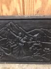 Antique Cast Iron Parlor Stove   Fire Place Cover Plate