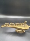 Hanukkah Menorah Jewish Judaica Israel Vintage Brass Chanukah Candle Holder
