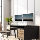 Vivo Steel Telescoping Flush Wall Mount For Dual 21  To 32  Monitors