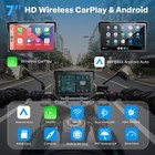 Wifi Motorcycle Carplay 7  Android Auto Gps Navigation Bsd Tpms Dual 4k Dash Cam