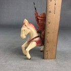 Occupied Japan Celluloid Wind Up Cowboy On Horse Plastic Figures W key Vtg 1940s