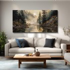 Wlwbinting Canvas Wall Art For 40 l X 20 w  Forest Nature Landscape Painting