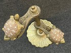 Vintage Allied Brass Two Turtles Office Desk Paper Clip Note Letter Holder
