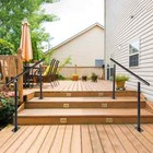 3 Ft  Aluminum Handrail Fits 2 Steps Or 3 Steps Flexible Handrails For Outdoor D