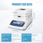 Lab Halogen Moisture Analyzer 0 01  Readability Touch Screen Moisture Balances