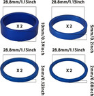 8pcs Blue Aluminum Alloy Bicycle Headset Spacers Fit 1 1 8inch Bike Stem Hea   