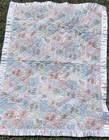 Vintage 1993 Beatrix Potter Quilt Blanket Frederick Warne Satin Trim Cottage