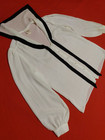 Luca Fellini Women  s White Long Sleeve Dress Blouse 100  Polyester Size 12