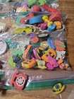 Lot Of 125  Vintage Novelty Erasers And A Few Figurines Pre-sorted By Like Items