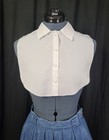 Vintage Specialty House White Collared Button Down Dickey W Embroidery Os