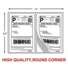 8 5  X 5 5  Shipping Labels Round Corner Half Sheet Self Adhesive 2 Per Sheet Us