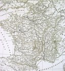 1849 Bilder Atlas Map - France Belgium Paris Marseilles Tours Bordeaux Brussels