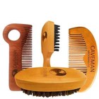 Hand Crafted Caveman   Beard Oil   Beard Balm   Free Brush   Soap Gift Set Kit