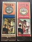 Southern Pacific Lines Black Dining Railroad Car Waiter Matchcovers  2  1940s