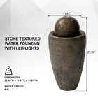 Xbrand 25 98 h Round Stone Indoor outdoor Modern Water Fountain Ca-lo-3854-brn-1