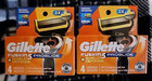 4  Gillette Fusion5 Pro Shield Defense Razor Blade Refills - 8 Cartridges - New