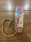80s Retro Clear Neon Blue Unisonic Novelty See Through Telephone Model 9800 Read