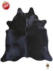 Genuine Black Large Cowhide Rug Leather Natural Hair On Cow Hide Carpet Skin