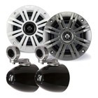 Kicker 4 Inch Km Series Marine Bundle 41km42cw With Black Wake Tower Enclosure