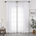  Sheer Curtains 96 Inches Long 2 Panels Set  42 w X 96 l  pack Of 2  White