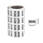 9001 To 9999 Consecutive Number Stickers Inventory Label Black Numbers