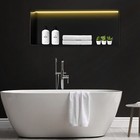 Stainless Steel Shower Niche 27 5x11   Storage Shower Kits White With Led Light