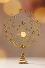 Anthropologie Hedy Celestial Stars Sun Rays Christmas Holiday Tree Topper Gold