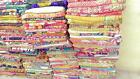 100 Pcs  Wholesale Lot Kantha Quilt Floral Vintage Blanket Cotton Reversible