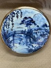  5  Vtg Studio Shirley Shaw Ceramic Transfer Oriental Satsuma Style Buttons
