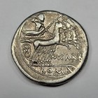 Roman Republic Ar Denarius 122 Bc M Carbo Jupiter Quadriga Genuine  m687