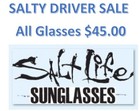 New Salt Life Bahia Matte Black Mirror Blue Glass Lens Msrp  229 Salty Sale
