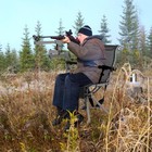 Portable Hunting Chair W 360   Swivel Adjustable Legs   Armrests Gun Holder